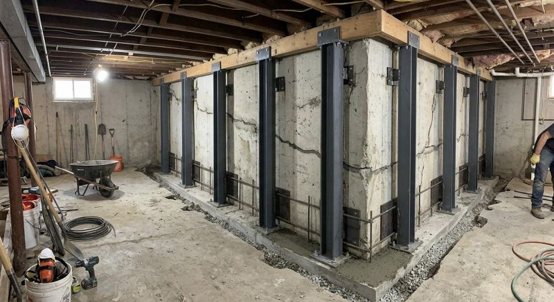 Basement Stabilization in Southlake, TX