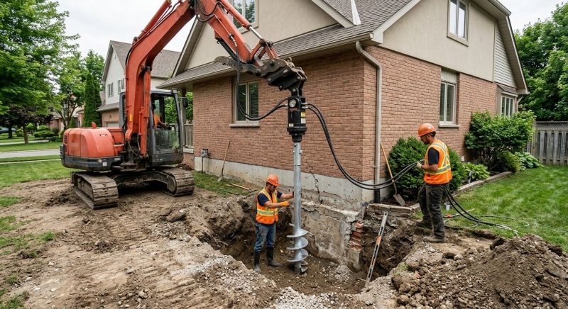 Helical Pile Installation in Southlake, TX