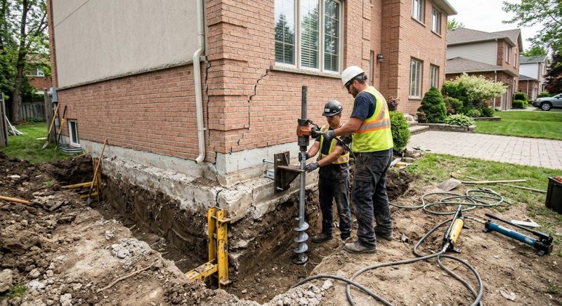 Sinking Foundation Repair in Denton, TX