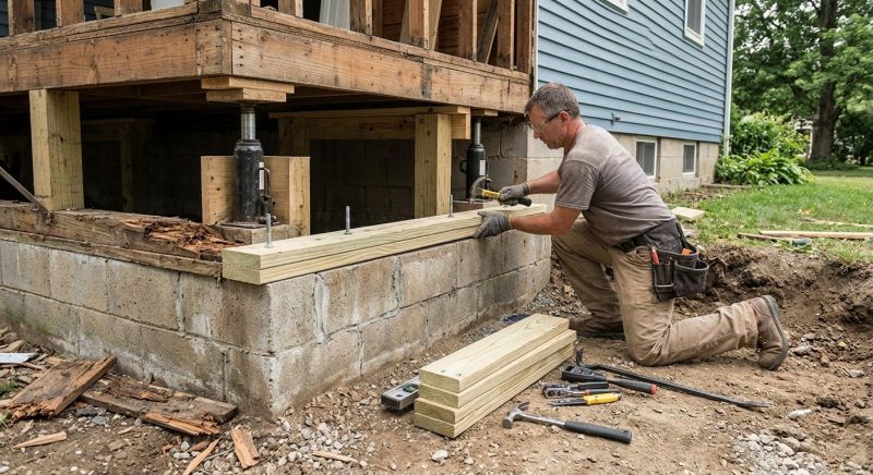 Sinking Foundation Repair in Ponder, TX